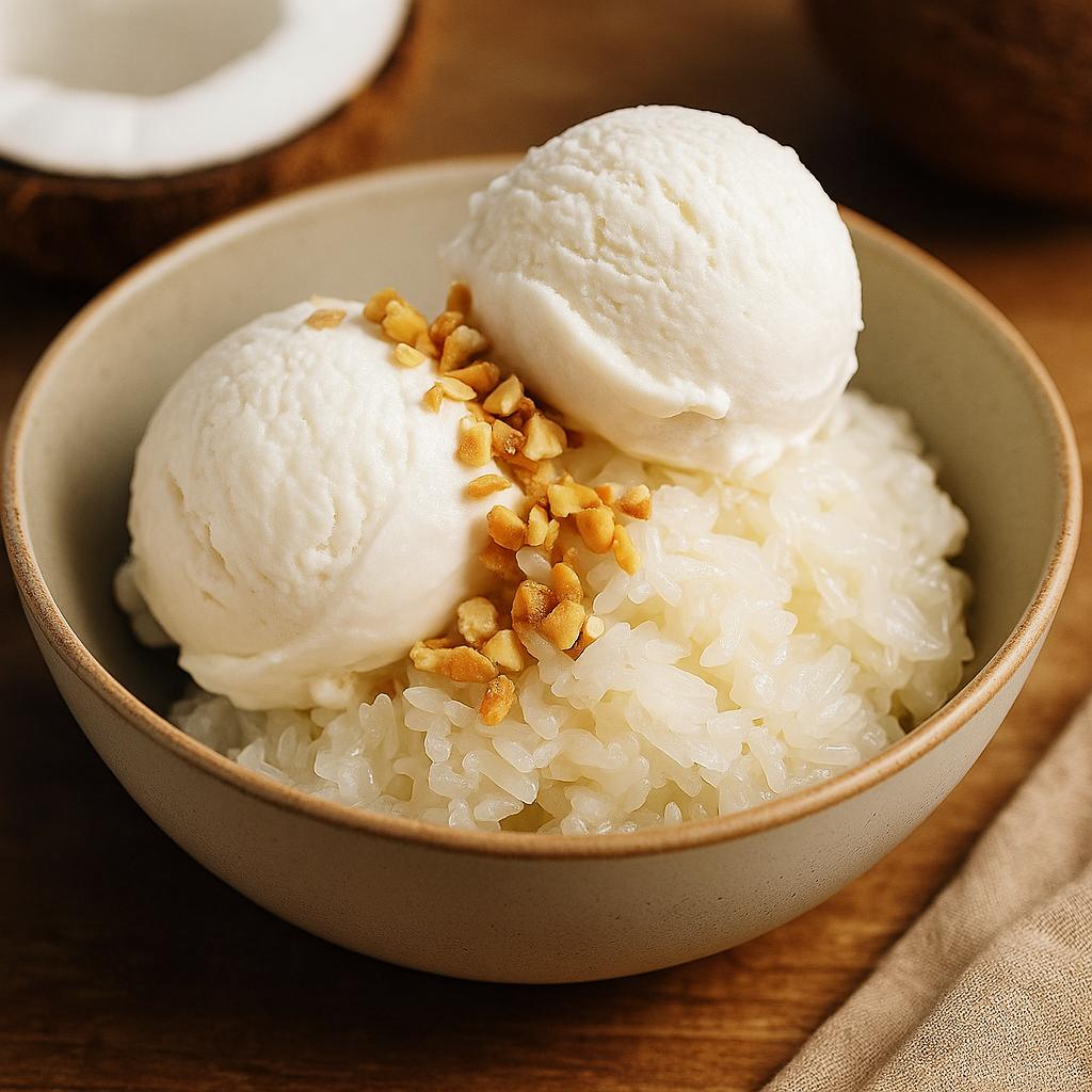 Coconut Ice Cream Sticky